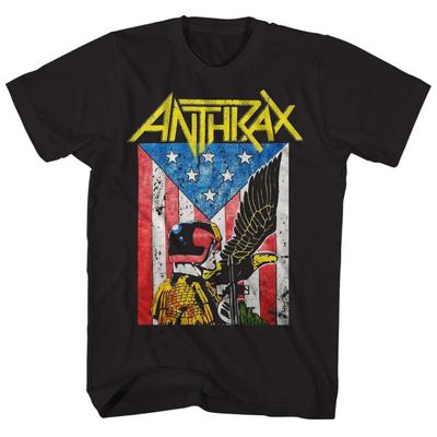 ANTHRAX CD LGO Флаг / Судья Дредд Орел Официальная Футболка МАЛЕНЬКАЯ новая