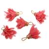20Pcs/Lot 20mm Earring Pendant Chiffon Colorful Flower Shape Pendant Diy Jewelry Accessories For Women Sweet Earrings Production