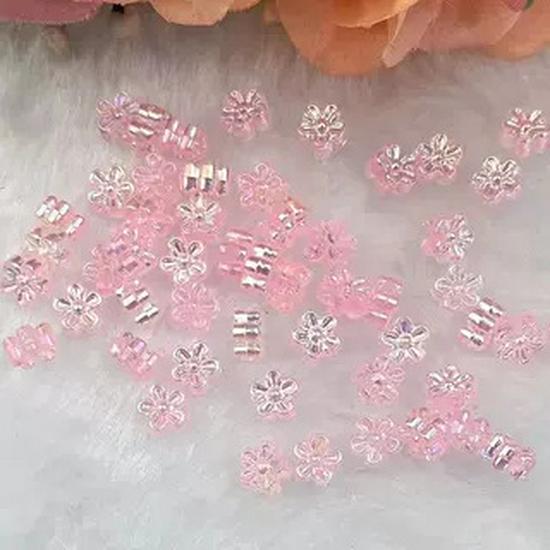 6 мм DIY Многоцветные Пластиковые Цветы с AB-Покрытием, Украшения: Прозрачные акриловые цветы сливы