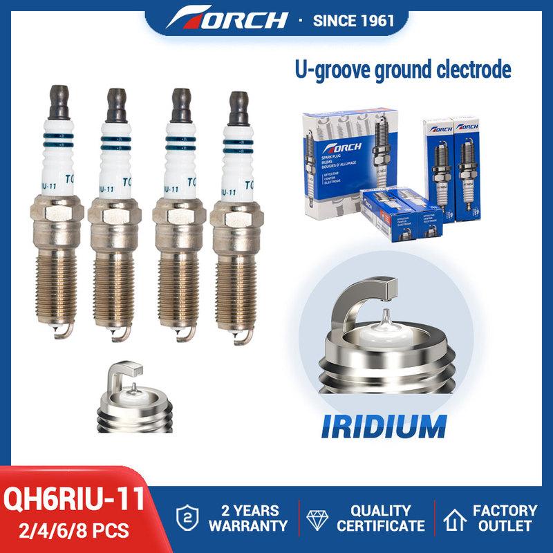 2-8PCS Iridium Candle TORCH QH6RIU-11 Replace for 41-988 12565996 12622561 41-109 Ford 1787829 4M5G12405AA L3BD-18-110 L3YD18110
