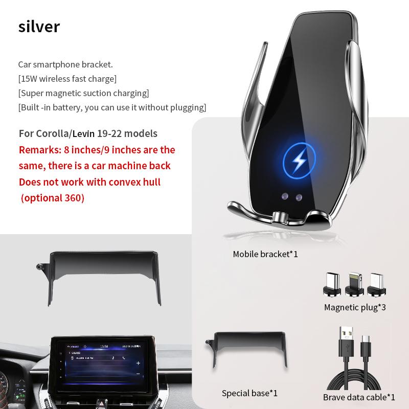 Car Phone Holder For Toyota Corolla/Levin Allion/Levin Frontlander/Corolla Cross -2022 Wireless charger