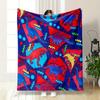Style Cartoon Dinosaur Graffiti Style Print Blanket Home Travel Camping for Adults and Kids Luxury Gifts MultiSizes