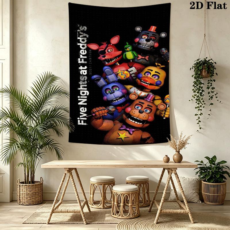 Horror Night Bears Wall Tapestry Aesthetic Wall Hanging Printed Fabric Blanket Decorative Tapestries for Bedroom Living Room Home Decor