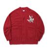 Li Ning Daily Prosperity Series Loose Warm Comfortable Cardigan Sweater Unisex Sweater Samba-Red AMBV295-3