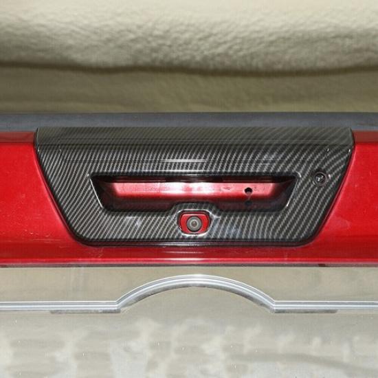 Carbon Fiber Tailgate Door Handle Bowl Cover Trim Decor For Ford F150 2015-