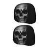Автомобильные чехлы на подголовники с принтом черепа Подходят для большинства моделей автомобилей Легкий уход Простая установка Защитный чехол