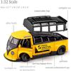 1/32 масштаб VK Bus Transporter Модель автомобиля с досками для серфинга, фургон для кемпинга, игрушечная машина из цинкового сплава с инерционным механизмом, звуком и светом для детей, подарок