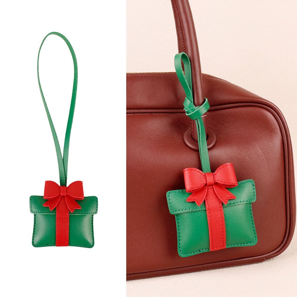 Cartoon Christmas Bag Charm Snowman Pu Bag Pendant Cute Christmas Hanging Ornament Men