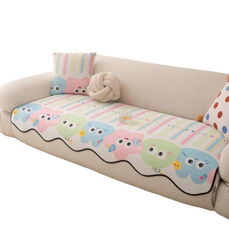 Summer Ice Cooling Sofa Towel Cartoon Sofa Cover Four Seasons Universal Armrest Towel Non-slip Seat Cushion Home Accessories