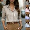 Women S Long Sleeve Casual Striped Shirt Top