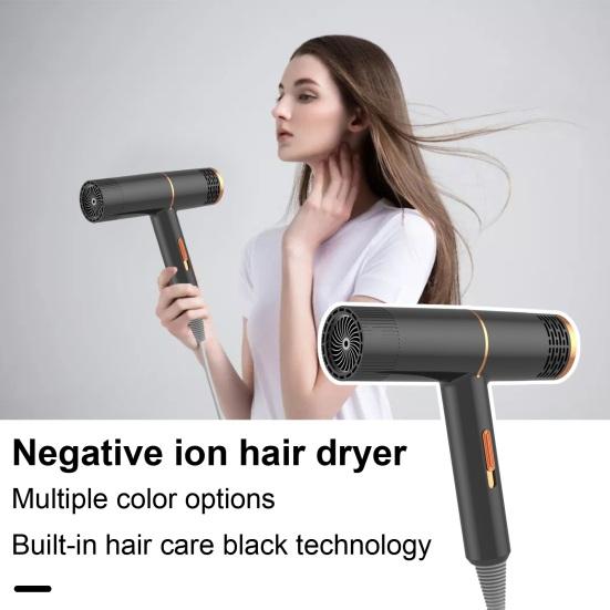 Бытовой фен с мощным синим светом мощностью 800 Вт, уход за волосами с отрицательными ионами, фен для женщин и мужчин, фен для бесшумных и быстросохнущих волос (UK Plug)