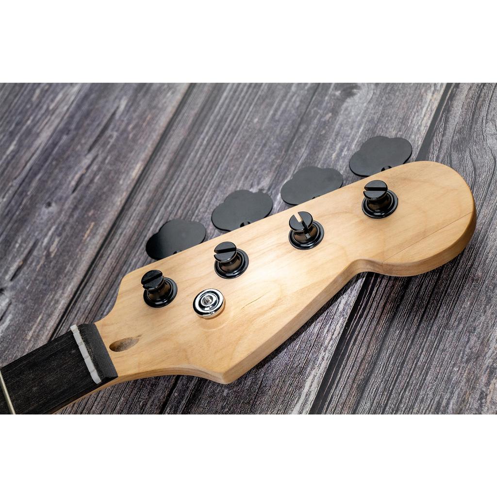 Musiclily style bass tuning black 4-in-line open-gear pegs,