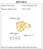 Cazador Stainless Steel Flower of Life Women's Ring Gold Color Finger Ring Jewelry Amulet Birthday Gift Wholesale 2026 New