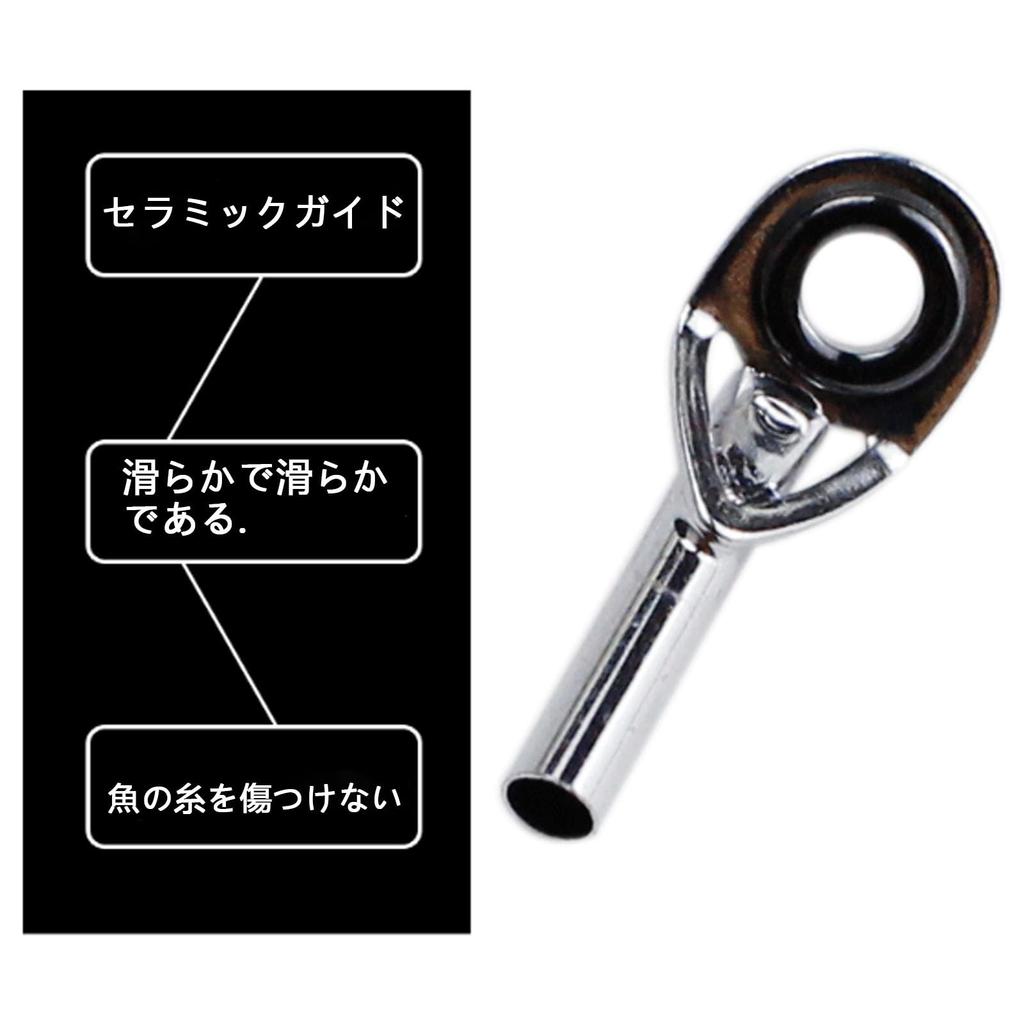 FamGift Anti-Tangle Top Ring for Fishing Rods Tip Ring Front