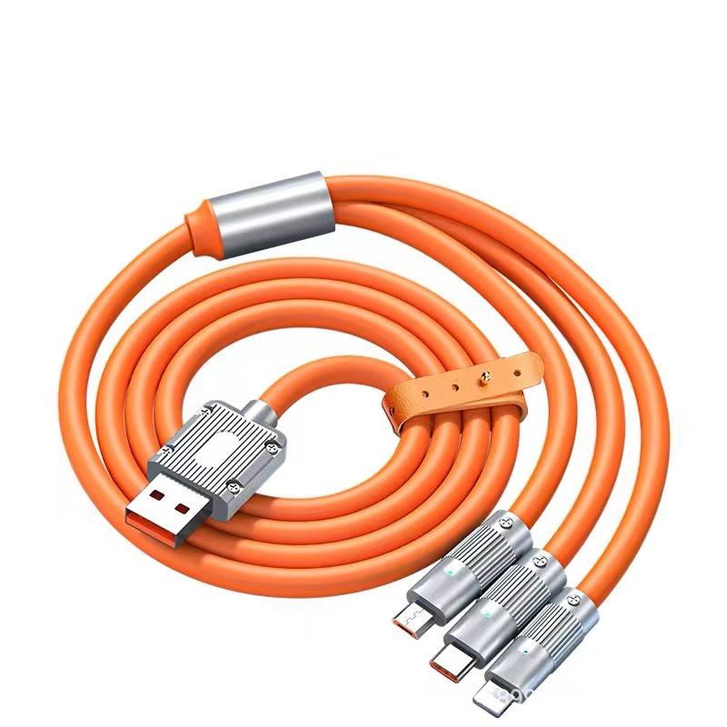 Кабель Jike Line Triple-Fast для быстрой зарядки устройств Apple, Huawei и Android