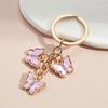 1Pc Keychains Earbud Sleeve Accessories Alloy Keychain Backpacks Charms Bags Butterfly Keychain Women'S Gifts Multi-Color