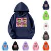 Child Fashion Lightweight Long Sleeve Pullover With Pockets  Print Hoodie