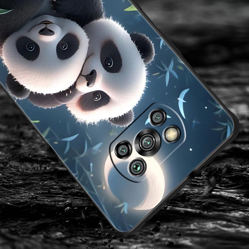 Чехол для телефона Baby Panda для Xiaomi Poco F7 Ultra F6 F5 F4 F3 X6 X5 X4 X3 NFC C51 C55 M4 GT 5G Мягкий ТПУ корпус Fundas Capas