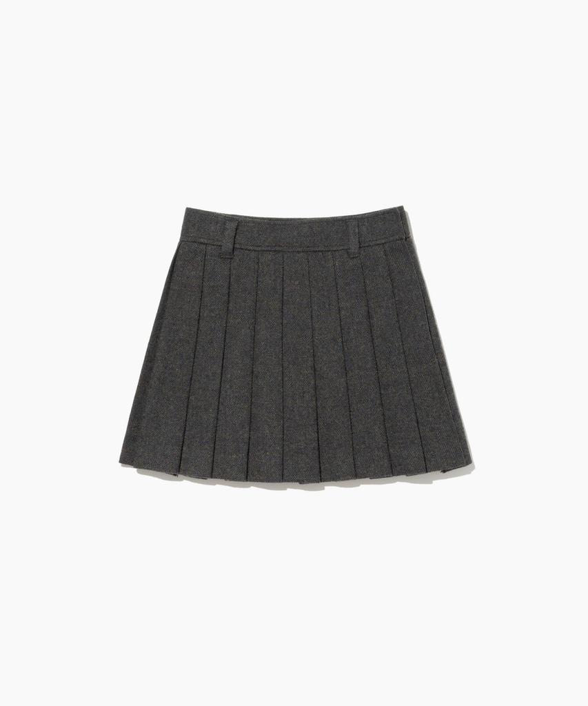 Tudment Classic Wool Mini Skirt Charcoal