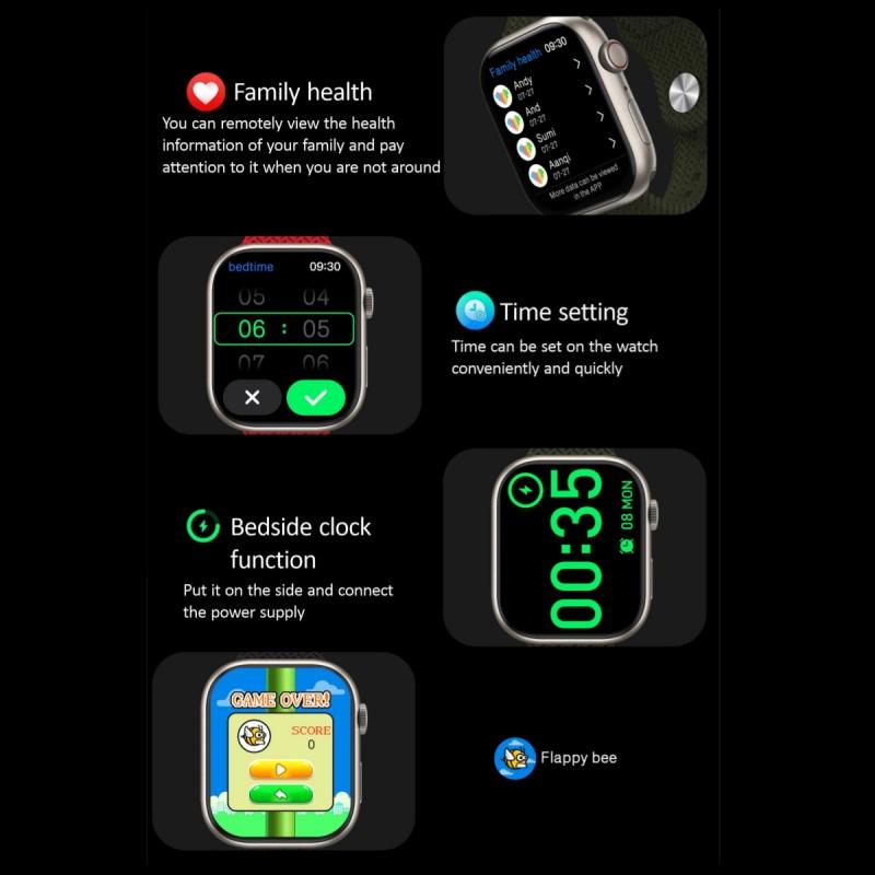 Rainbuvvy HK9 Pro Браслет Смарт-часы 2,02 дюйма OLED 410x494 LC11S BT 5.1 IP67 Водонепроницаемый Поддержка Bluetooth Вызовы Отслеживание Шагов Мониторинг Сна