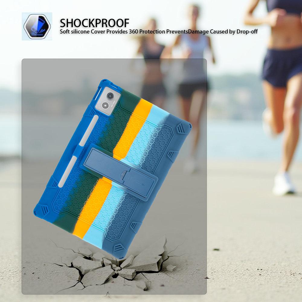 Soft Stand Case For Lenovo Xiaoxin Pad Pro 12.7 2025 12.7 Inch TB-375FC TB-371 Silicone Protective Tablet Back Cover