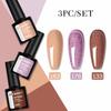 PHOENIXY 7ML Gel Nail Polish Varnish Semi Permanent Gel 3 Colors Shiny Gel Soak Off Glitter Starter Kit Nail Salon Manicure Set
