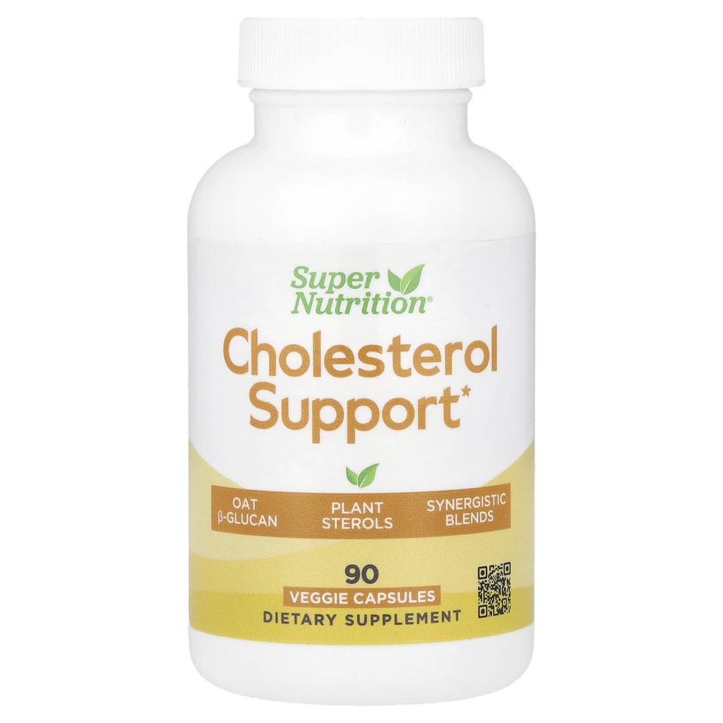 Super Nutrition Cholesterol Support, 90 Veggie Capsules