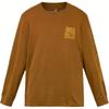 Outdoor Casual Breathable Printed Long Sleeve T-Shirt Unisex Tops Dark-Wheat A43F5-EH2