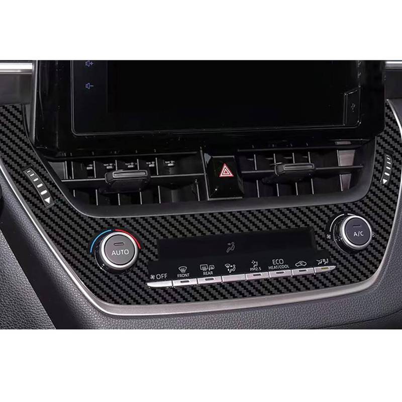 Car Air Conditioning Panel Control 3D Sticker Console A/C Button Trim Fit For Toyota Corolla 2020-2024 With Adjusting Wheel Hole