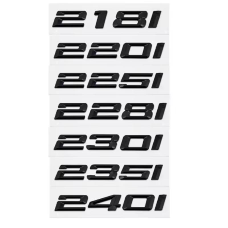 3D ABS Car Trunk Letters Logo Decals Badge Emblem Sticker For BMW 2 Series 216i 218i 220i 225i 228i 230i 235i 240i F22 F23 F44