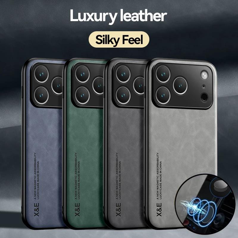Ультратонкий Роскошный Кожаный Чехол Для Телефона Для iPhone 17 Pro Max 17Air 17Pro 17 Шелковистый На ощупь Мягкий Защитный Чехол Для Автодержателя