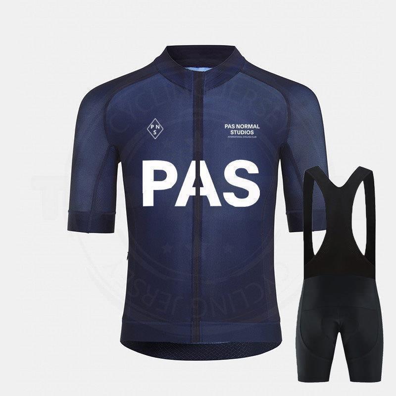 Mens Breathable Cycling Jersey Set With Bib Shorts Sportswear Road Bike Riding