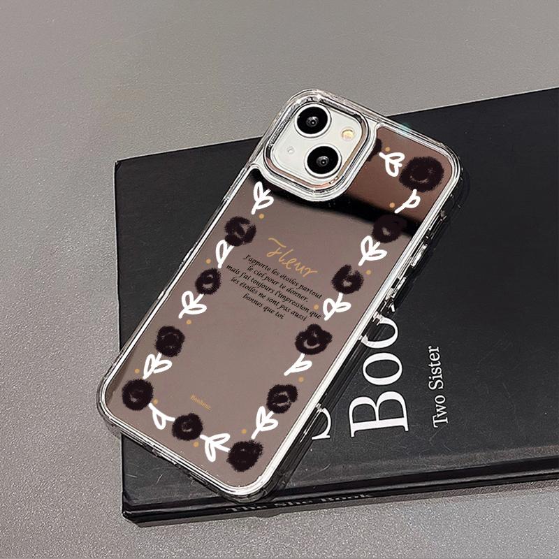 Чехлы для мобильных телефонов iPhone 11 13 XR 15 Pro Max 12 14 Pro Max Чехол iPhone 16 XS Max Зеркальный защитный чехол Зеркальный Изысканный мультяшный водонепроницаемый