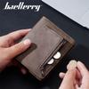Baellerry Мужские модные короткие кошельки Классический дизайн Застежка-защелка Держатель для карт Винтажный деловой кошелек Кошельки для монет