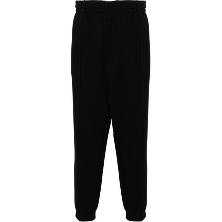 Emporio Armani Однотонные брюки зауженные к низу со средней посадкой, свободного кроя, мужские, черные 3D1P75-1JHSZ-0999