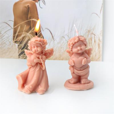 Крылатый Ангел Силиконовая Форма для Свечей Сделай Сам Венок Ангел Сердце Держит Книгу Ангел Читает Формы Свечи Гипс Ручная Работа Домашний Декор