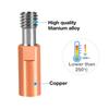 2Pcs 3D Printer Throat Nozzle Ti Alloy Copper Bimetal for Ender 3 3 V2 3 Pro Hotend