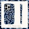 Чехол для телефона «Морские волны Золотой и Синий» для IPhone 17AIR 16E 16 15 14 13 12 11 17 Pro Max Plus Двухслойная задняя крышка