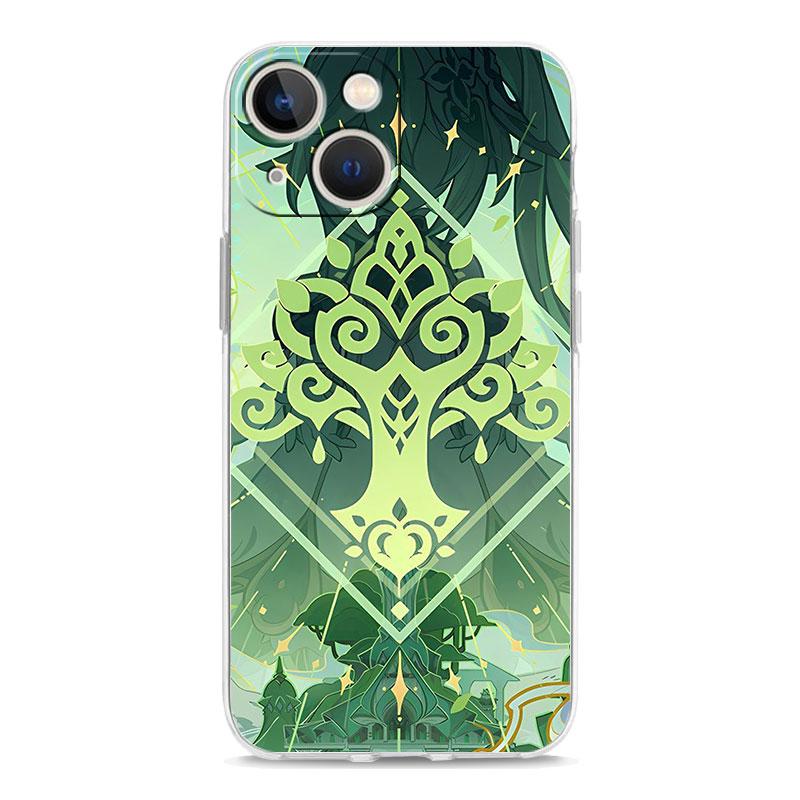 Чехол для телефона iPhone 17 Air Cases iPhone 16 15 12 13 14 Pro Max SE 7 8 Plus iPhone11 Прозрачный Мягкий Чехол Genshin Impact