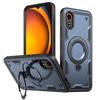 Чехол для Samsung Galaxy Xcover 7 Бронированный Противоударный Вращающийся на 360° Магнитный Металлический Держатель-Подставка TPU Рамка Жесткий Пластиковый Чехол для Телефона