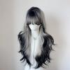 Готический градиентный парик с длинными кудрями и синтетическими волосами для женщин, парик в стиле Mine