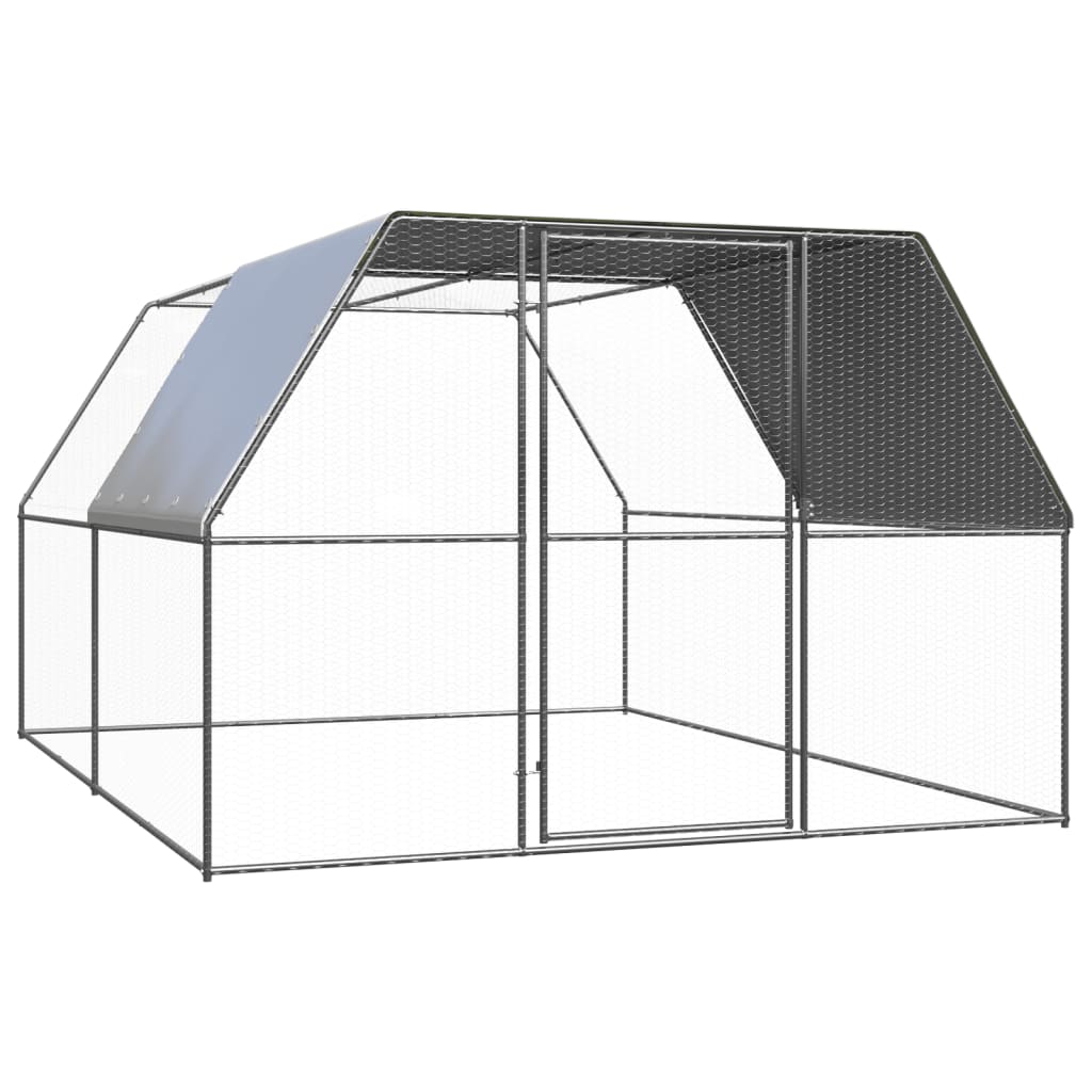 Outdoor Chicken Coop 3x4x2 m Galvanized Steel