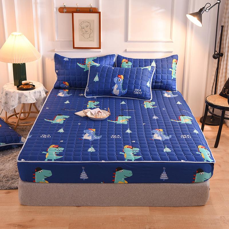 Хлопковое мягкое постельное белье, простыня, наматрасник, утолщенное стеганое покрывало, эластичные простыни, простыня, наматрасник, нескользящая простыня, пылезащитный чехол