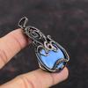 Подвеска Owyhee Blue Opal, подвеска из медной проволоки, подвеска ручной работы из драгоценных камней, медные украшения, подвеска в стиле бохо, подвеска Owyhee Blue Opal, украшения для подарка