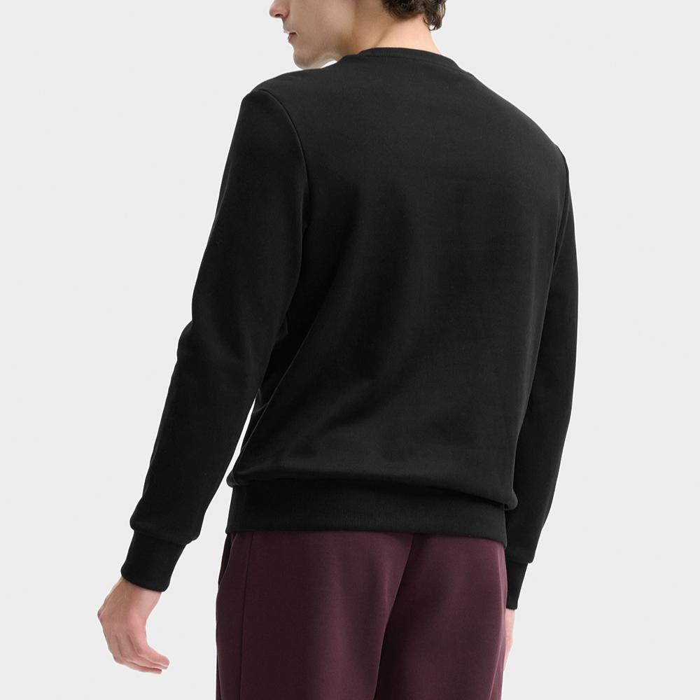 Fila Простой Универсальный Повседневный Флисовый Пуловер Свитшот Мужской свитшот Черный F11M448224FBK