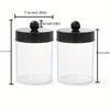1/2pcs Acrylic Clear Cotton Swab Storage Tank Desktop Cosmetics Organizer Makeup Swab Organizer Box with Lid