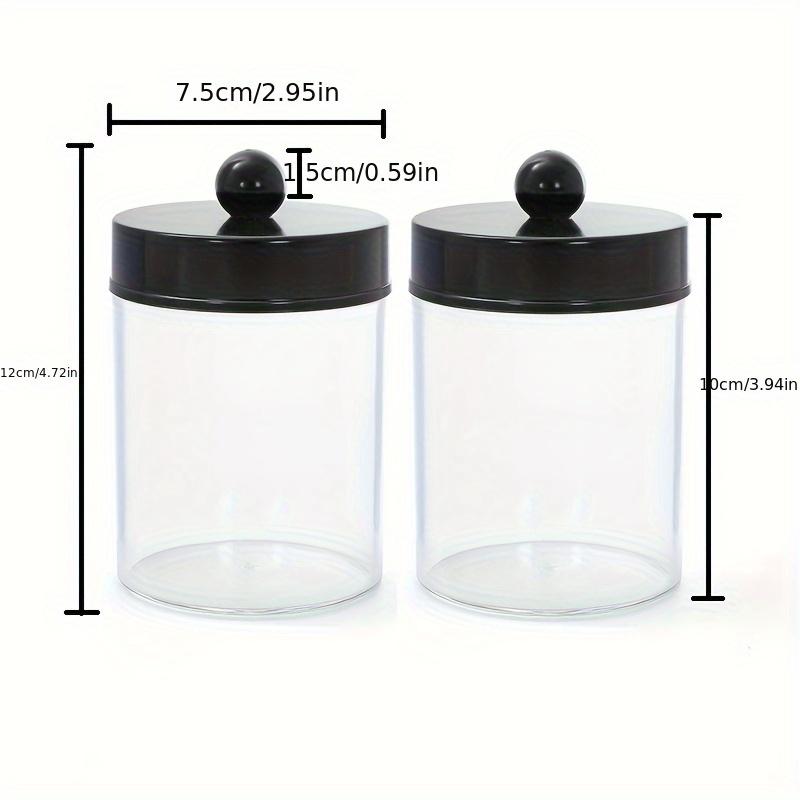 1/2pcs Acrylic Clear Cotton Swab Storage Tank Desktop Cosmetics Organizer Makeup Swab Organizer Box with Lid