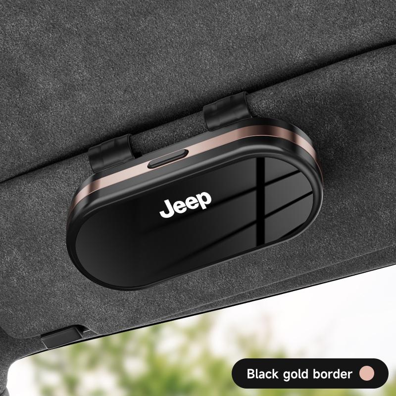 For Jeep Renegade Gladiator Grand Cherokee Compass Patriot Willys Liberty Car Visor Sunglasses Car Glasses Case Glasses Clip Box AJR1