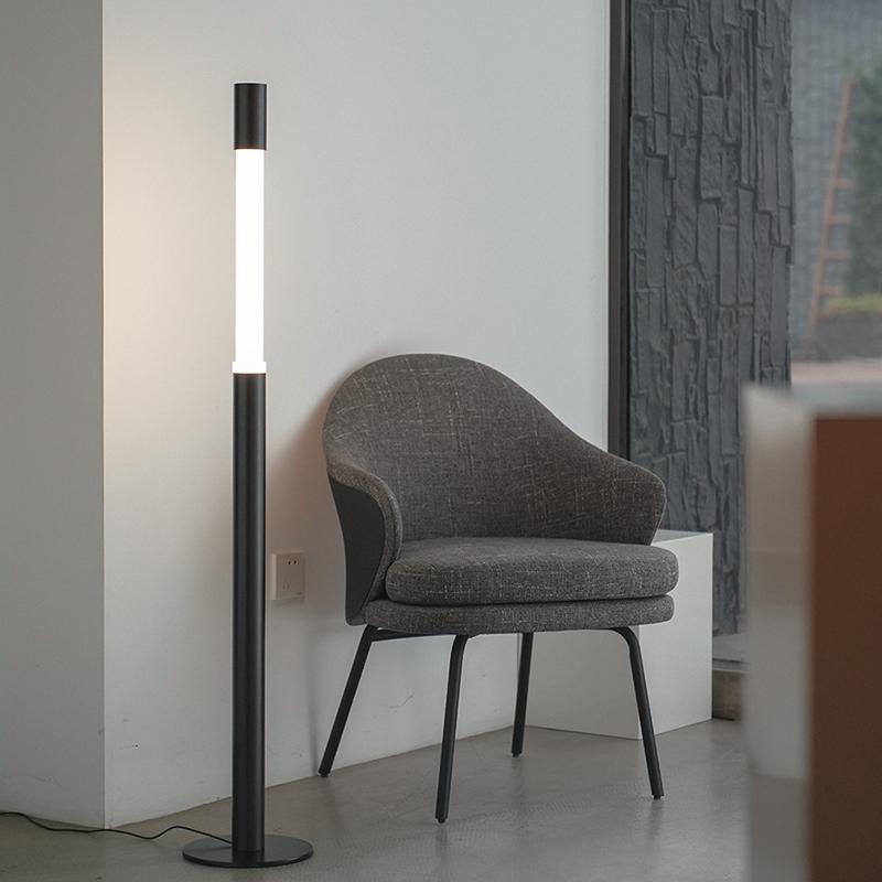 Minimalist Floor Lamp Chrome Black for Living Room Bedroom Sofa Side Corner Entryway Exhibition Hall Designer Standing Light