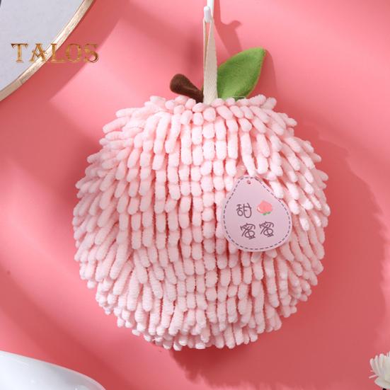 Полотенце для рук из шенилла с ремешком для подвешивания, хорошо впитывающее воду мягкое сверхтонкое волокно, утолщенная тряпка, устойчивая к пятнам, многоразовая для уборки кухни и ванной комнаты